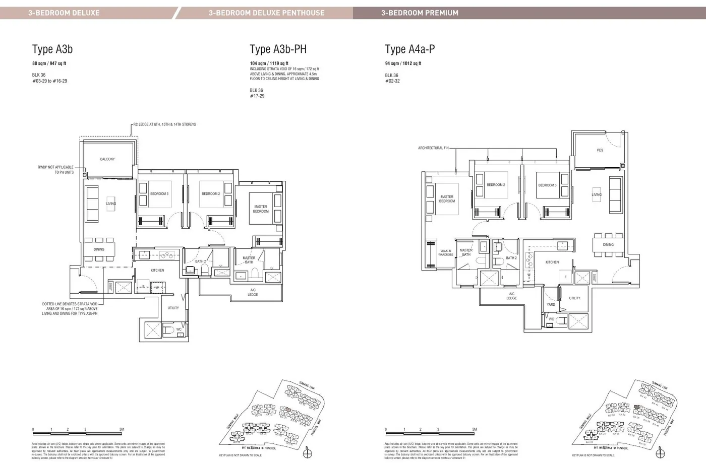 Piermont Grand EC 3-bedroom deluxe floor plan with yard and utility — reference layout
