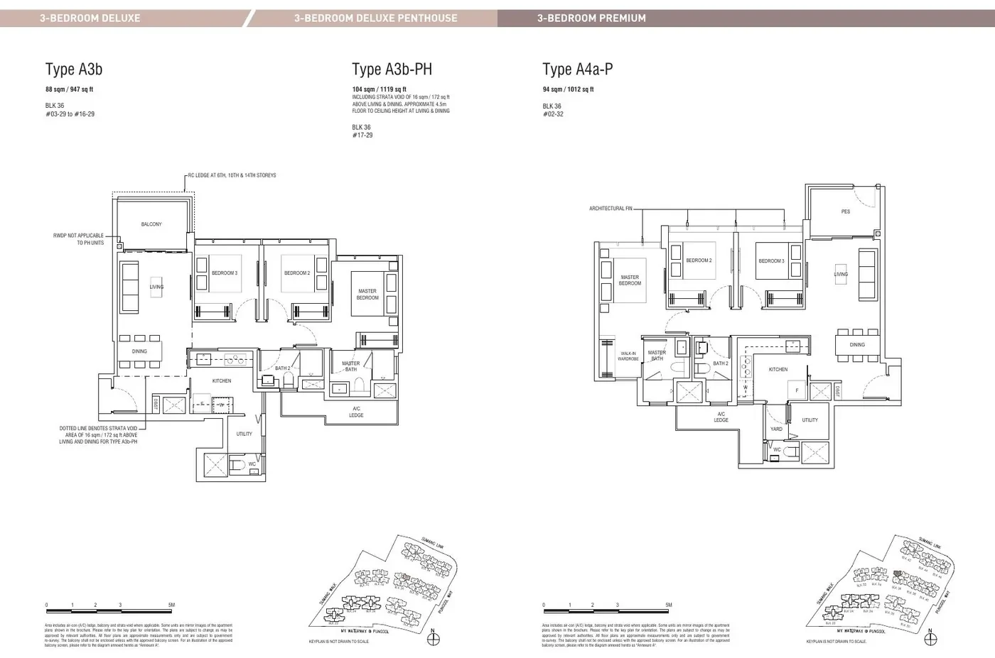 3-Bedroom Deluxe (reference layout) — reference EC floor plan shown while official Wynwood Grand plans are pending