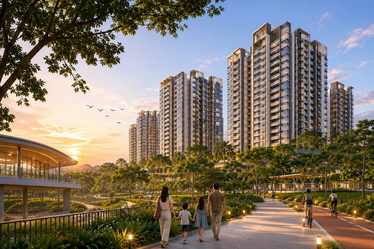 Wynwood Grand EC at Woodlands Drive 17 — artist's impression of the development and landscaped grounds